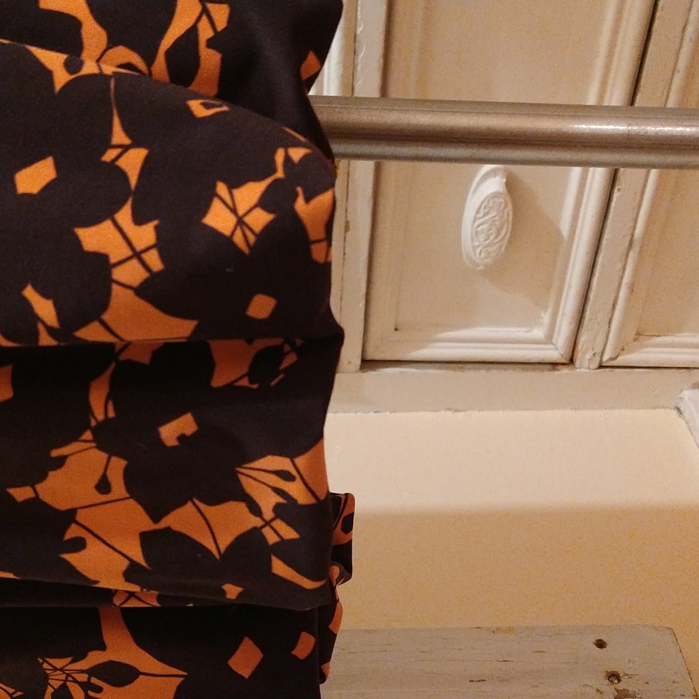 Apt 9 stretch brown and orange stretch dress Sz S - Picture 6 of 9
